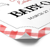 レッドバーガーBBQベビーシャワーへようこそ ポスター (角)