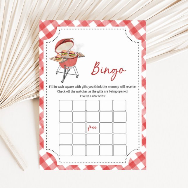 レッドバーガーBBQベビーシャワービンゴゲーム (Burger BBQ Baby Shower Game)