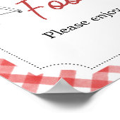 レッドバーガーBBQベビーシャワーフード ポスター (角)