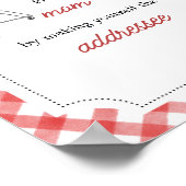 レッドバーガーBBQベビーシャワー封筒ステーション ポスター (角)