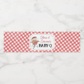レッドバーガーBBQベビーシャワー ペットボトルラベル (シングルラベル)