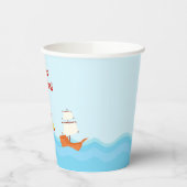 レッドバースデーパーティーの黒毛海賊ガール 紙コップ (左)