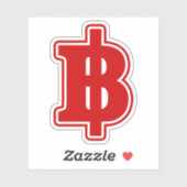 レッドバーツ฿タイ通貨฿ シール (シート)