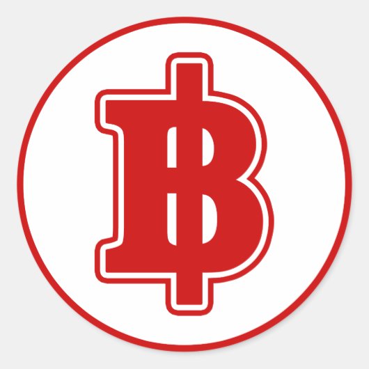 レッドバーツ฿タイ通貨฿ ラウンドシール (正面)