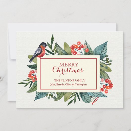 レッドバードアンドベリーホリデーカード シーズンカード (正面)