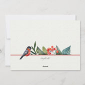 レッドバードアンドベリーホリデーカード シーズンカード (裏面)