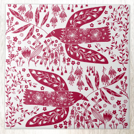 レッドバードアート タイル