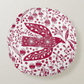 レッドバードアート ラウンドクッション (正面)