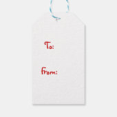 レッドバードジョイタイポグラフィホリデー ギフトタグ (裏面)