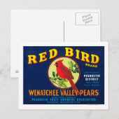 レッドバードナシクラレーベルパシュタン， WA ポストカード (正面/裏面)