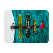 レッドバードマグネット付きパレットクリスマスツリー マグネット (横)