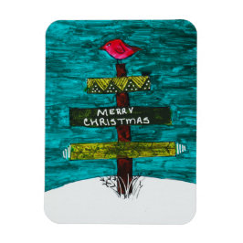 レッドバードマグネット付きパレットクリスマスツリー マグネット