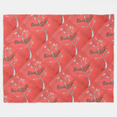 レッドバードラプソディ フリースブランケット (正面(横))