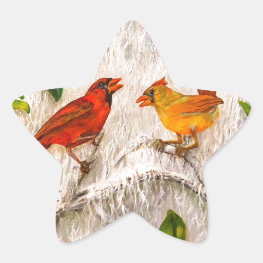 レッドバード。愛の歌 星シール (正面)