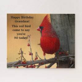 レッドバード(鳥)ショウジョウコウカンチョウ誕生日ギフト祖母 ジグソーパズル