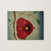 レッドバード（鳥）ショウジョウコウカンチョウ ジグソーパズル (横)