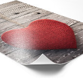 レッドバーラップハート フォトプリント            (角)