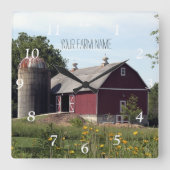 レッドバーンとサイロ スクエア壁時計 (正面)