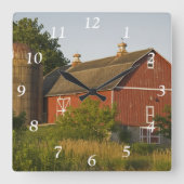レッドバーンとサイロ スクエア壁時計 (正面)