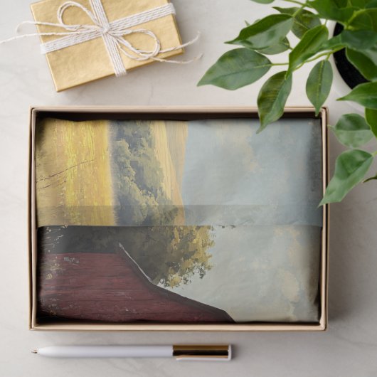 レッドバーンアンティークイエロートラックデクページ 薄葉紙 (ギフト)