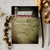 レッドバーンアンドサイロカントリーファーム婚約パーティ 招待状