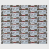 レッドバーンアンドスノーラッピング紙 ラッピングペーパー (フラット)