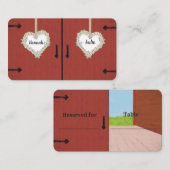 レッドバーンアンドデイジーカントリーウェディング披露宴 プレイスカード (正面/裏面)