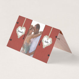 レッドバーンアンドデイジーズカントリーウェディングサンキュー