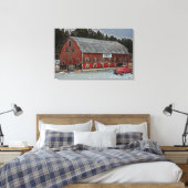 レッドバーンアンドトラック伝統ファームデイリーキャンバス キャンバスプリント (インサイチュ (寝室))