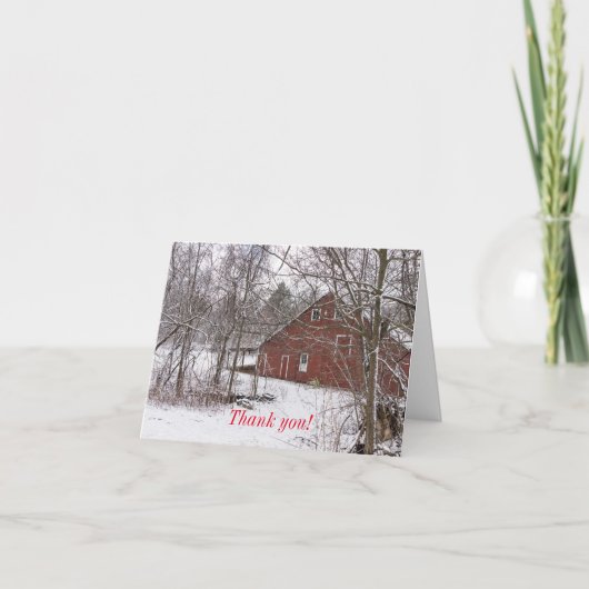 レッドバーンインザスノーサンキューカード サンキューカード (正面)