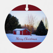 レッドバーンインスノーオーナメント メタルオーナメント (正面)