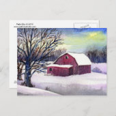 レッドバーンインスノーポストカード ポストカード (正面/裏面)