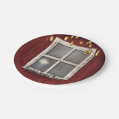 レッドバーンウィンドウ&ライトカントリー素朴ウェディング ペーパープレート (アングル)