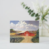 レッドバーンウェストバージニアファームファインアート絵画ズ ポストカード (スタンド正面)