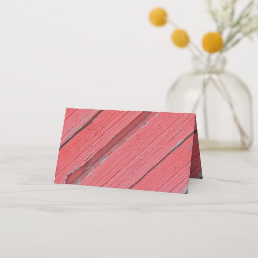 レッドバーンウッドアンドフラワーズカントリーウェディング プレイスカード (裏面)