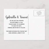 レッドバーンウッドカントリーウェディング日付を保存 案内ポストカード (裏面)