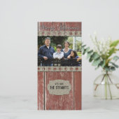 レッドバーンウッドシルバーカントリーフォトクリスマスカード シーズンカード (スタンド正面)