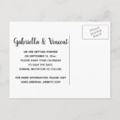 レッドバーンウッドランチ結婚式の日付を保存 案内ポストカード (裏面)