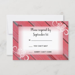 レッドバーンウッド&フラワーズカントリーウェディングRSVP 出欠カード