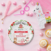 レッドバーンオインクバアファモーームアニマルズ誕生日 ペーパープレート (パーティー)