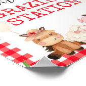 レッドバーンオインクバアモーファームアニマルズバースデーパーティー ポスター (角)