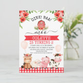 レッドバーンオインクバアモーファームアニマルズ誕生日 招待状 (スタンド正面)