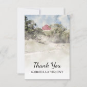 レッドバーンオンヒルカントリーファームズ結婚ズ サンキューカード (正面)