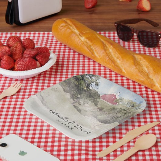 レッドバーンオンヒルサイドカントリーファームズ結婚ズ ペーパープレート (ピクニック)