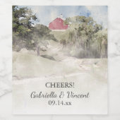 レッドバーンオンヒルサイドカントリーファームズ結婚ズ ワインラベル (シングルラベル)