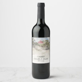 レッドバーンオンヒルサイドカントリーファームズ結婚ズ ワインラベル