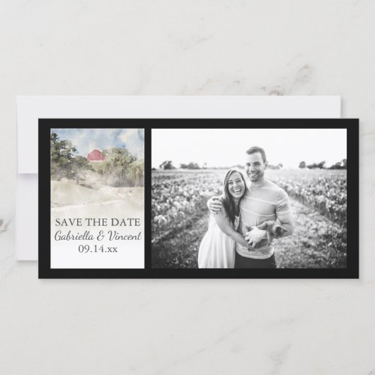 レッドバーンオンヒルファームウェディング日付を保存 セーブザデート (正面)