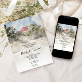 レッドバーンオンヒルファームウォーターウェディングシャワー 招待状