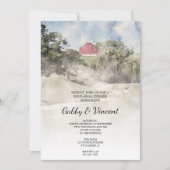 レッドバーンオンヒルファームウォーターカラーリハーサルディナー 招待状 (正面)