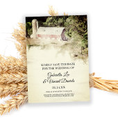 レッドバーンカントリー結婚ファームの水の色の救日付 招待状